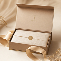 Boîte d'emballage rigide pour bougies avec fermeture magnétique, logo personnalisé, carton ondulé de luxe, recyclable