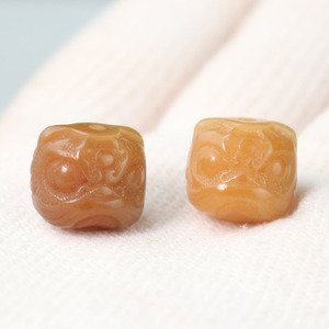 Lion Shaped Bodhi Root Carving Beads 12mm Buddhist <b>Spacer</b> Beads For Jewelry Making Unisex Religious Accessories - Product Image 3