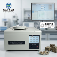SKZ1064 0.01K Konverter A/D Presisi Tinggi Bom Oksigen Baja Tahan Karat Tertutup Otomatis Penuh 20MPa Bom Uji Hidrostatik Kalorimeter