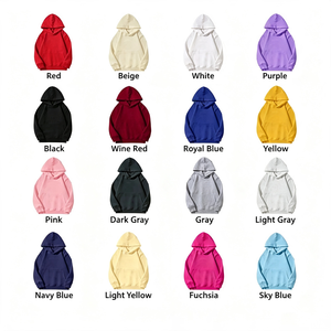 <span class=keywords><strong>Felpa</strong></span> con Cappuccio Invernale per Bambini, Tinta Unita, Girocollo, Foderata, in Cotone Pettinato, Logo Personalizzato per Bambini 3-14 Anni - Product Image 2