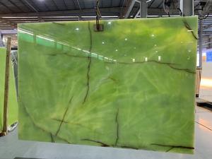 Proveedor Chino de Azulejos de Ónix Verde Natural Pulido para Mesas, Mármol Verde Jade, Mármol Ónix, Azulejos y Losas de Mármol Araña - Product Image 4