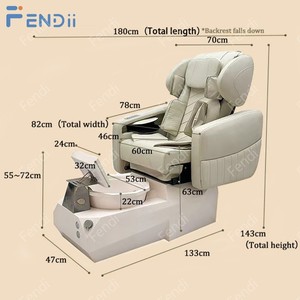 Sillón de Pedicura Eléctrico para Salón de Uñas, Uso Comercial, Respaldo Ajustable, con Masaje - Product Image 2