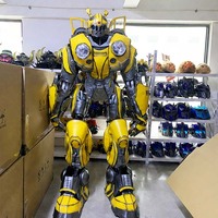 Costume de mascotte robot LED lumineux pleine couleur sur mesure pour performance humaine