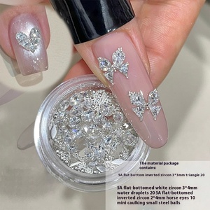 Accessoires de décoration d'ongles en strass 3D en forme de papillon, breloques et amulettes pour ongles Haoshi, fournitures pour ongles en gros - Product Image 6