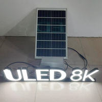 Letrero LED Solar Exterior Impermeable Personalizado para Publicidad de Centros Comerciales y Empresas - Letras de Canal 3D, Luz de Logotipo para Fachada de Tienda