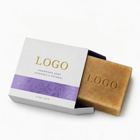 Boîte à savon artisanale avec logo personnalisé, boîtes à bougies, emballage haut de gamme en matériaux recyclés