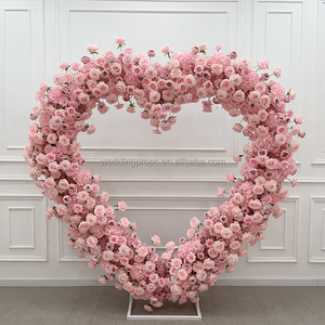 A04-200 a buon mercato 2m rosa rosa cuore arco Set di fiori decorazione festa di nozze arco fiore artificiale proposta di <span class=keywords><strong>sfondo</strong></span> - Product Image 5