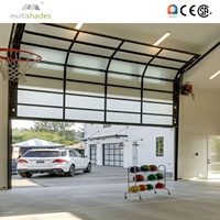 Porte de garage pliante en verre multi-panneaux à longue durée de vie avec alliage anti-corrosion et moteur de marque supérieure