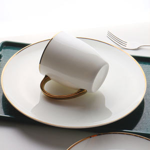 Grosir Pabrik Crockey <span class=keywords><strong>Set</strong></span> grosir Custom Design16 buah tulang cina mewah Modern emas Rim <span class=keywords><strong>Set</strong></span> Makan malam - Product Image 4