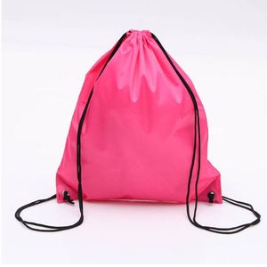 Sac à dos en polyester écologique avec logo, sac de sport réutilisable à cordon, sacs cadeaux imprimés pour le shopping – Fournisseur chinois - Product Image 3