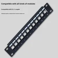 12 puertos Modular Categoría 5E/6 10g Rack de red Marco de distribución de fibra óptica Organizador de cables Piezas de Telecomunicaciones