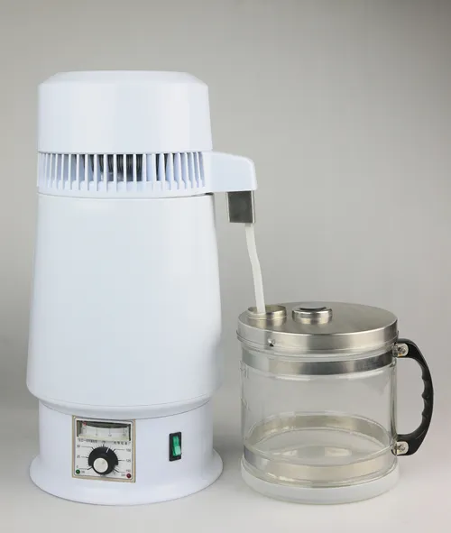 Distiller de água para bancada doméstico 4l, máquina purificadora de temperatura ajustável para uísque, vodka e outros líquidos distilados