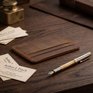 Minimalist Crazy Horse Leather Modern Men's Casual Cowhide Wallet Card Holder Top Layer Genuine Leather Durable Welcome <b>Gifts</b> - Product Image 4