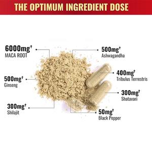 Capsules de racine de maca, extrait de maca, compléments alimentaires à base de plantes, 7 ingrédients naturels, amélioration de la circulation sanguine, capsules de maca pour l'énergie et l'endurance - Product Image 3