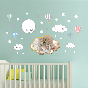 Adesivo per decorazioni per la casa adesivo per la decorazione di animali all'ingrosso con stelle e <span class=keywords><strong>nuvole</strong></span> di forma personalizzata in acrilico adesivo per specchio da parete - Product Image 4