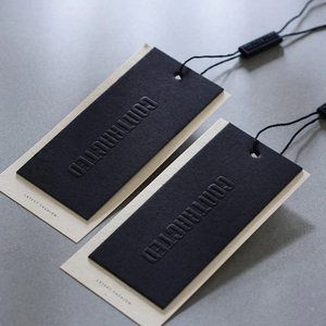High Quality <strong>Custom</strong> <strong>Hang</strong> <strong>Tag</strong> Recycled Luxury Paper Swing <strong>Tags</strong> Label For Clothing Bags Shoes With Embossed Logo - Product Image 2