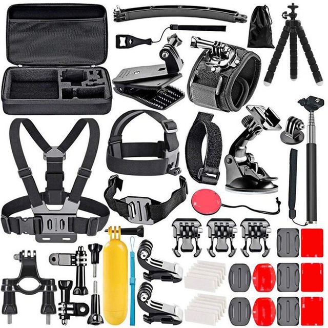 Yiscaxia Accessories Kit for GoPro Hero Max 10 9 8 7 50 1 Action Sports Camera Includes Wrist Mount Strap Case Tripod Bracket