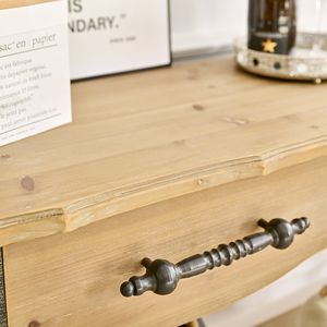 INNOVA Solid Wood Rustic Vintage <b>Console</b> <b>Table</b> with Storage Drawers Durable Antique Entry Furniture for Hotel & Home Living Room - Product Image 5