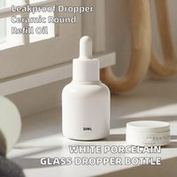 Flacon compte-gouttes en verre blanc 30 ml en promotion, flacon vide pour sérum, flacon cosmétique en verre pour huile essentielle et essence faciale