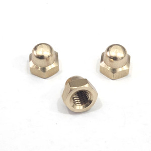 Tuercas Ciegas de Cobre Chapado en Oro Hechas a Medida, M4, Cabeza Hexagonal, Orificio Ciego, Tamaño de Rosca Métrica Personalizable - Product Image 3