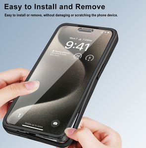 Coque de Téléphone Transparente Double Face à Protection Intégrale 360 pour <span class=keywords><strong>iPhone</strong></span> <span class=keywords><strong>11</strong></span> 12 13 14 15 Pro Max, Compatible Charge Sans Fil et Support Voiture Magnétique - Product Image 4