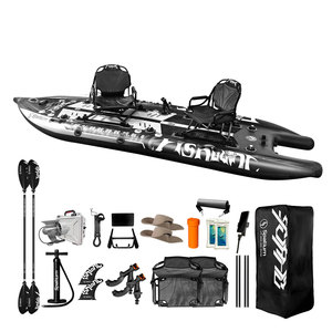 <span class=keywords><strong>Kayak</strong></span> de <span class=keywords><strong>Pesca</strong></span> Ligero Spatium para <span class=keywords><strong>2</strong></span> <span class=keywords><strong>Personas</strong></span>, 381 cm, <span class=keywords><strong>Kayak</strong></span> de <span class=keywords><strong>Pesca</strong></span> en Tándem con Aleta Y01B75 para Viajes de <span class=keywords><strong>Pesca</strong></span> Autónomos - Product Image 1