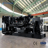 Générateur diesel triphasé 600 kVA à châssis ouvert, refroidi par eau, avec ATS, démarrage à distance, 50 Hz, 1800 tr/min, alimentation durable pour chantier de construction