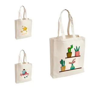 Promotion Wholesale Manufacturer White color Plain Cotton Bags Shopping Tote, Canvas Bags In China Women Hand Bags/