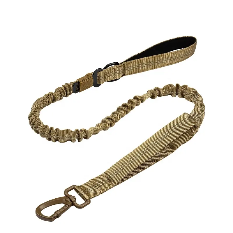 カーシートバックル戦術犬の鎖と首輪セットを備えた中型および大型犬用の2つのハンドルトレーニング犬の鎖