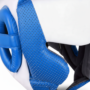 Protector de Cabeza de Boxeo Ligero de Cuero Ajustable 2025, Casco de Media Cara con Visera Antivaho y Logotipos y Laterales Personalizables - Product Image 1