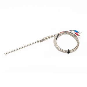 K/J/<span class=keywords><strong>PT100</strong></span> 型不锈钢柔性热电偶探头，带绝缘高温引线 OEM - Product Image 3