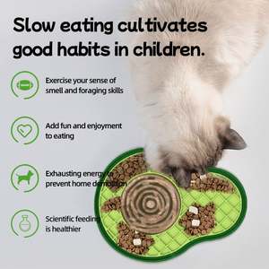 Alfombrilla para lamer para perros y gatos con diseño de helado de frutas y miel, con ventosas para aliviar la ansiedad y para una alimentación más lenta - Product Image 3