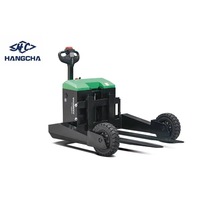 Transpalette électrique tout-terrain Hangcha 1,5 tonne avec batterie lithium-ion, longueur de fourche 1070 mm, opération debout, électrique latéral