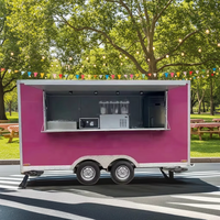 Remorque alimentaire mobile de 14 pieds, type Taco Box, pour pizzas, glaces, BBQ, avec cuisine entièrement équipée