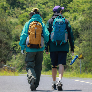 Hiking Backpack Large Capacity Adjustable Shoulder Unisex Outdoor Travel <b>Bag</b> Solid Color Summer 2025 - Product Image 2