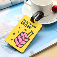 Étiquettes de bagages en PVC souple en silicone pour la vente en gros, personnalisables avec logo, impression par sublimation, publicitaires