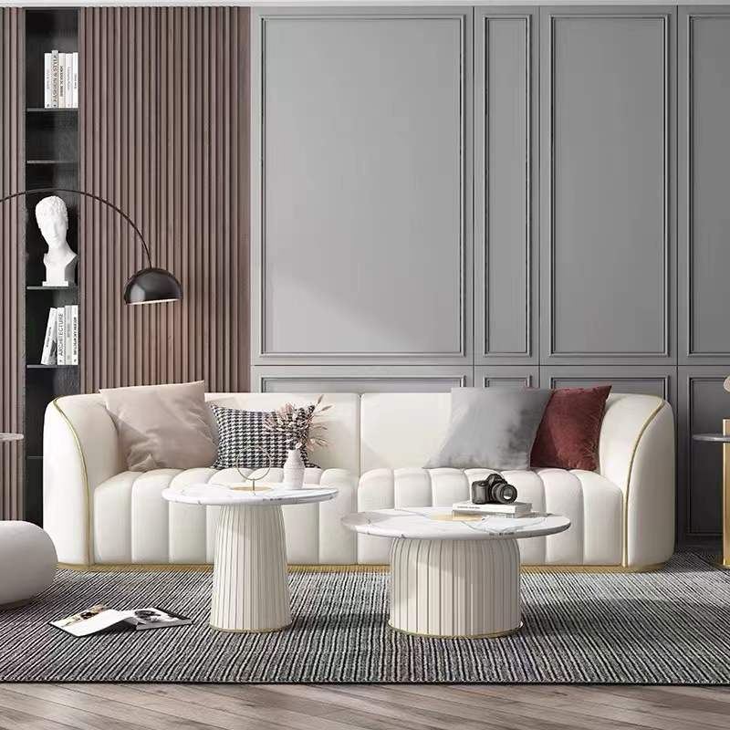 ハイエンドモダンイタリアンホーム家具ソファセットソフトラウンド