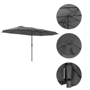 <span class=keywords><strong>Parasol</strong></span> de jardin à double auvent droit <span class=keywords><strong>anti</strong></span>-UV 2,4 m, imperméable, protection solaire, <span class=keywords><strong>parasol</strong></span> de patio - Product Image 4