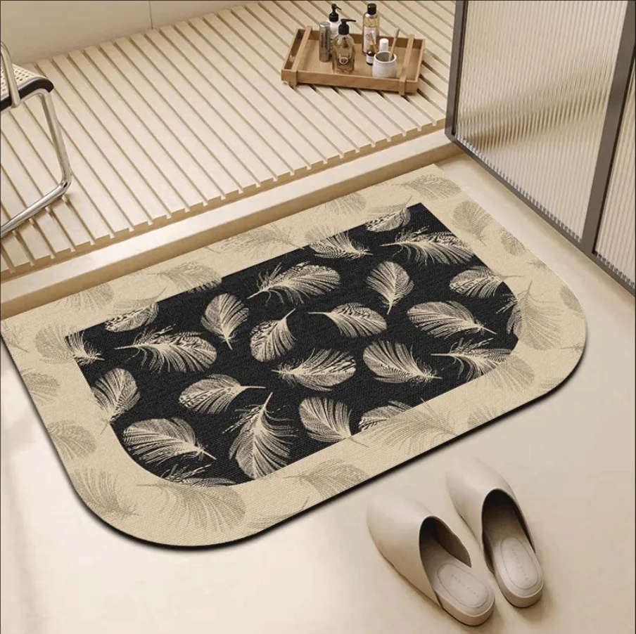 Französische Art Haushalts bad wasser absorbierende schnell trocknende rutsch feste Matte Eingangs matte Badezimmer tür rutsch feste Fuß matte