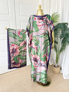 Vestido Floral Estampado de Moda Africana, Caftán Turco, Ropa Islámica, Abaya, Vestidos Musulmanes para Mujer, Vestido Elegante MooMoo - Product Image 1
