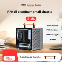 P70 Boîtier d'ordinateur de jeu de bureau SFX tout aluminium Mini ITX avec port USB Non-C24U35A4 petit boîtier enfichable tout en un PC