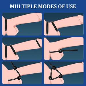 Ensemble de bagues pour couples EIROVYA, anneaux pour testicules et pénis pour des érections plus dures et plus longues, jouet sexuel érotique - Product Image 4