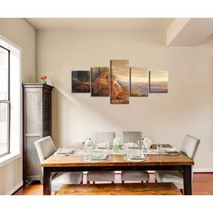 Lienzo cristiano Vintage personalizado de 5 paneles, arte de pared, pintura de Espina de Jesús para sala de estar, decoración del hogar, pedido mínimo de 1 pieza - Product Image 3