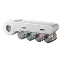 Support mural multifonctionnel élégant en plastique, sans perçage, pour brosses à dents, idéal pour salles de bain familiales et appartements locatifs
