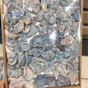 Cristal curativo de cuarzo Natural, piedra Natural de dumortierita, cristal Natural rugoso Aura <span class=keywords><strong>Calcedonia</strong></span> plano para Decoración - Product Image 6