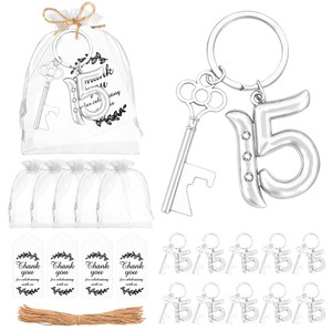 Llavero Abridor de Botellas de Cerveza para Invitados de Cumpleaños, Aniversarios y Bodas, Recuerdos y Decoraciones Perfectas para el 15.º Aniversario - Product Image 6