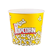 Seau à popcorn jetable personnalisable pour cinéma, à paroi simple, écologique, biodégradable, en papier de qualité alimentaire, vente en gros