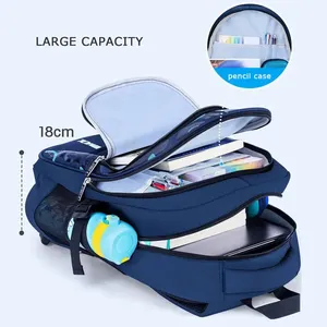 Profesional personalizado de alta calidad suave mochila escolar nuevo diseño de moda impermeable adolescente papelería bolsa para niños niñas - Product Image 6