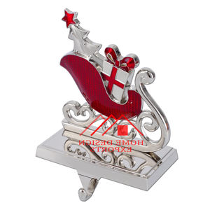 Nouveau design de décorations de Noël en aluminium nickelé support de bas de traîneau de Noël - Product Image 1