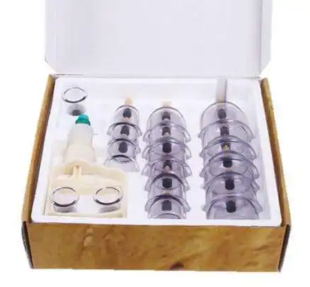 Factory Wholesale 18 Cups Set Plastic Vacuum Cupping Massager Chinese Traditional Medicine High Quality Suction Cups With Pump